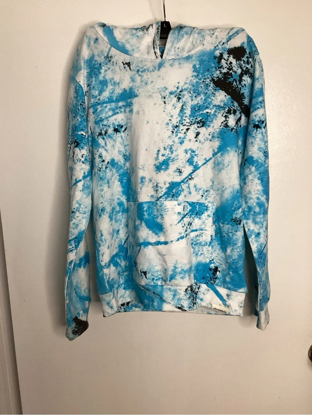Eleven Paris Blue & Black Tie-Dye Graphic Pullover Sweatshirt & Short Set 12 y o